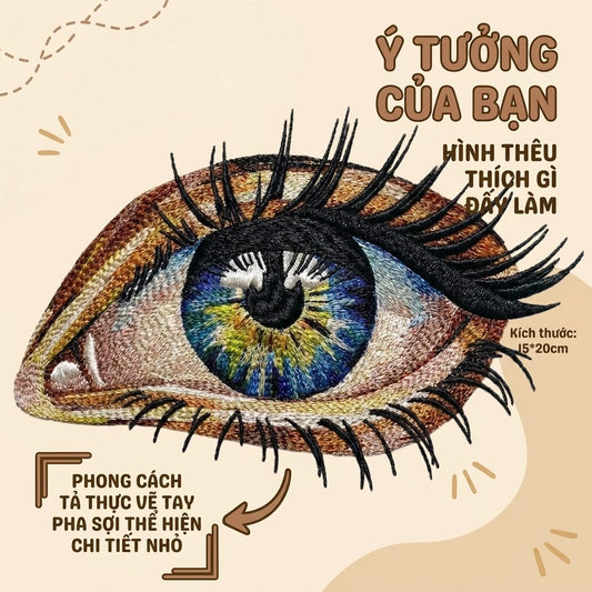 Thêu theo yêu cầu chi tiết khó cao cho hàng thời trang độc bản, từ ý tưởng đến sản phẩm sở hữu duy nhất