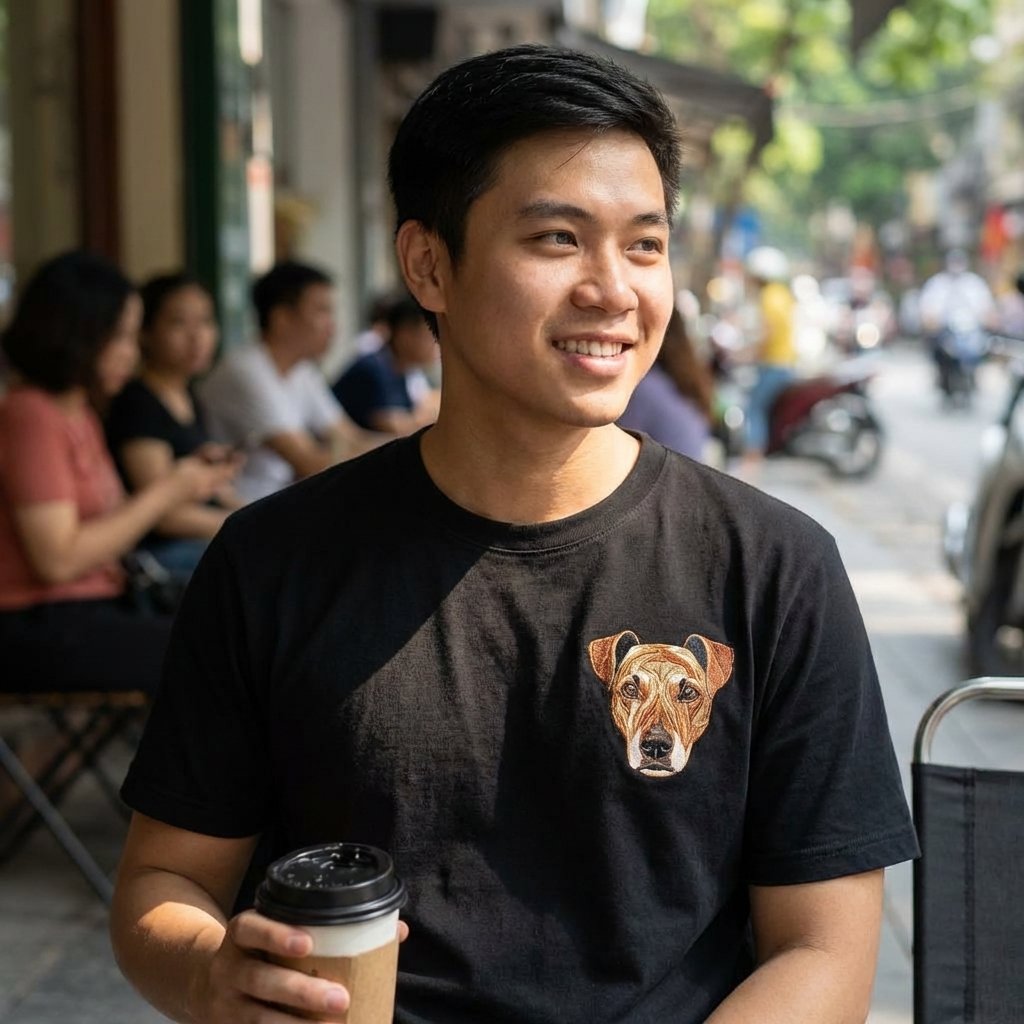 Vì sao nhiều người bắt đầu đặt áo thêu hình thú cưng cho bạn trai