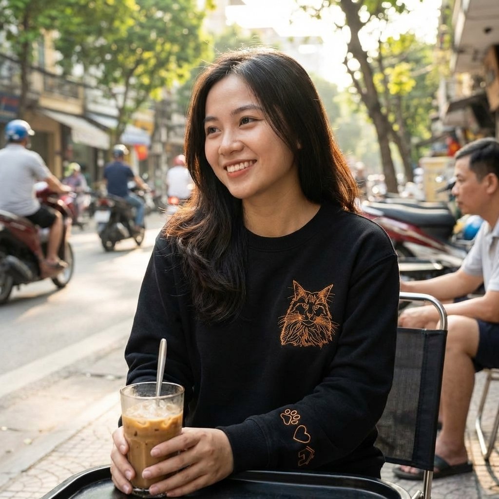 Cách phối áo thêu thú cưng mà không bị “trẻ con”