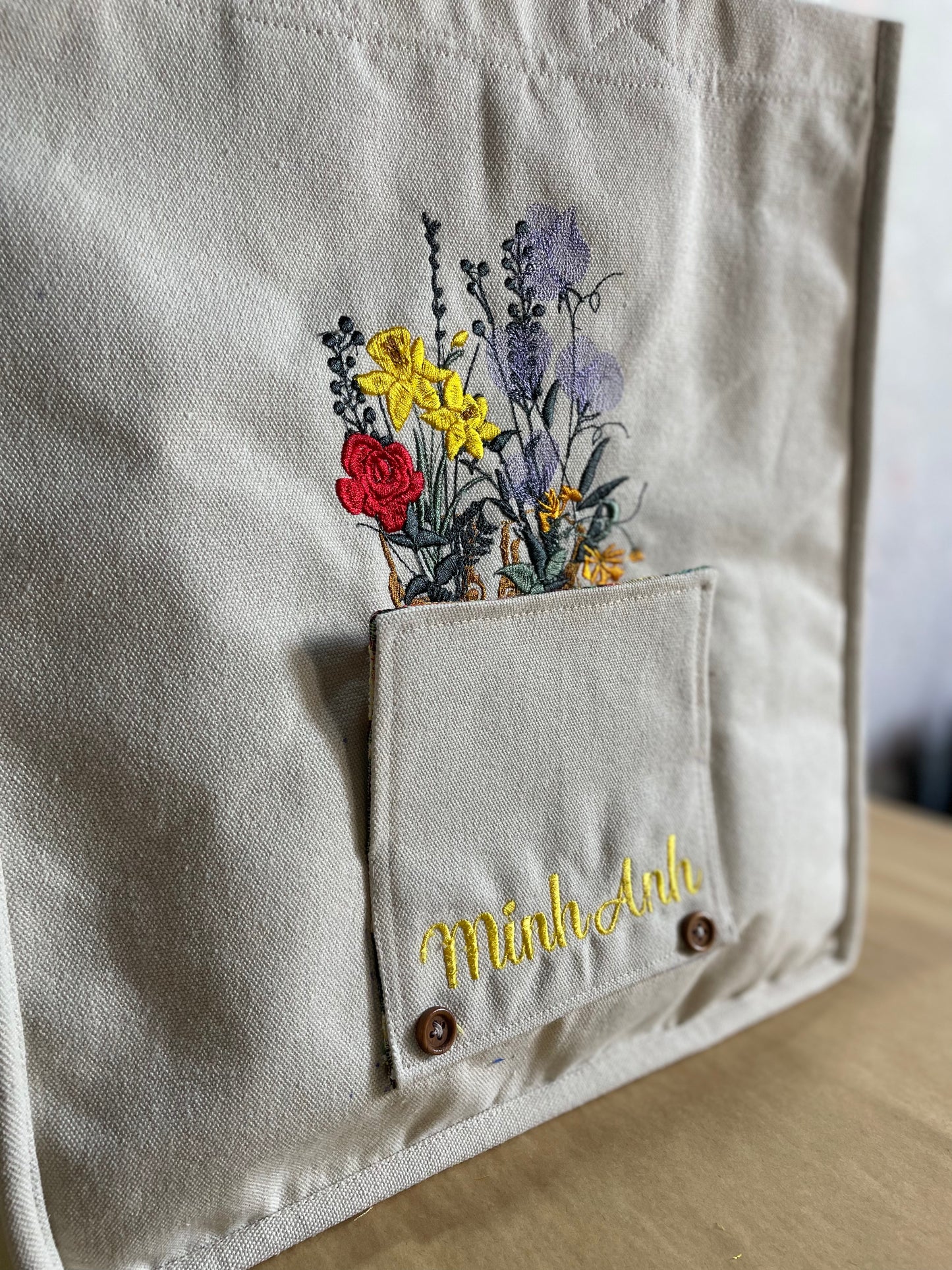 Túi " Em Tote" đổi mặt sử dụng 2 phong cách 35x38cm