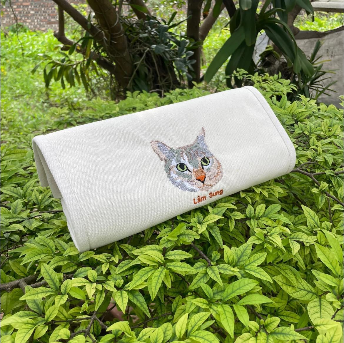 Túi thêu 1 mặt nhân vật thú cưng nhiều kích cỡ