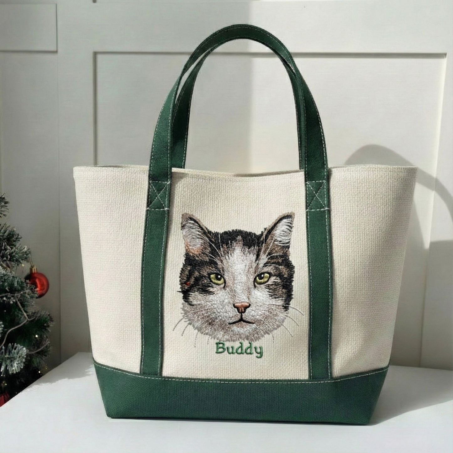 Túi tote thêu hình bé iu, kích thước 34x30x10cm phối các màu quai theo sở thích, đựng cả thế giới