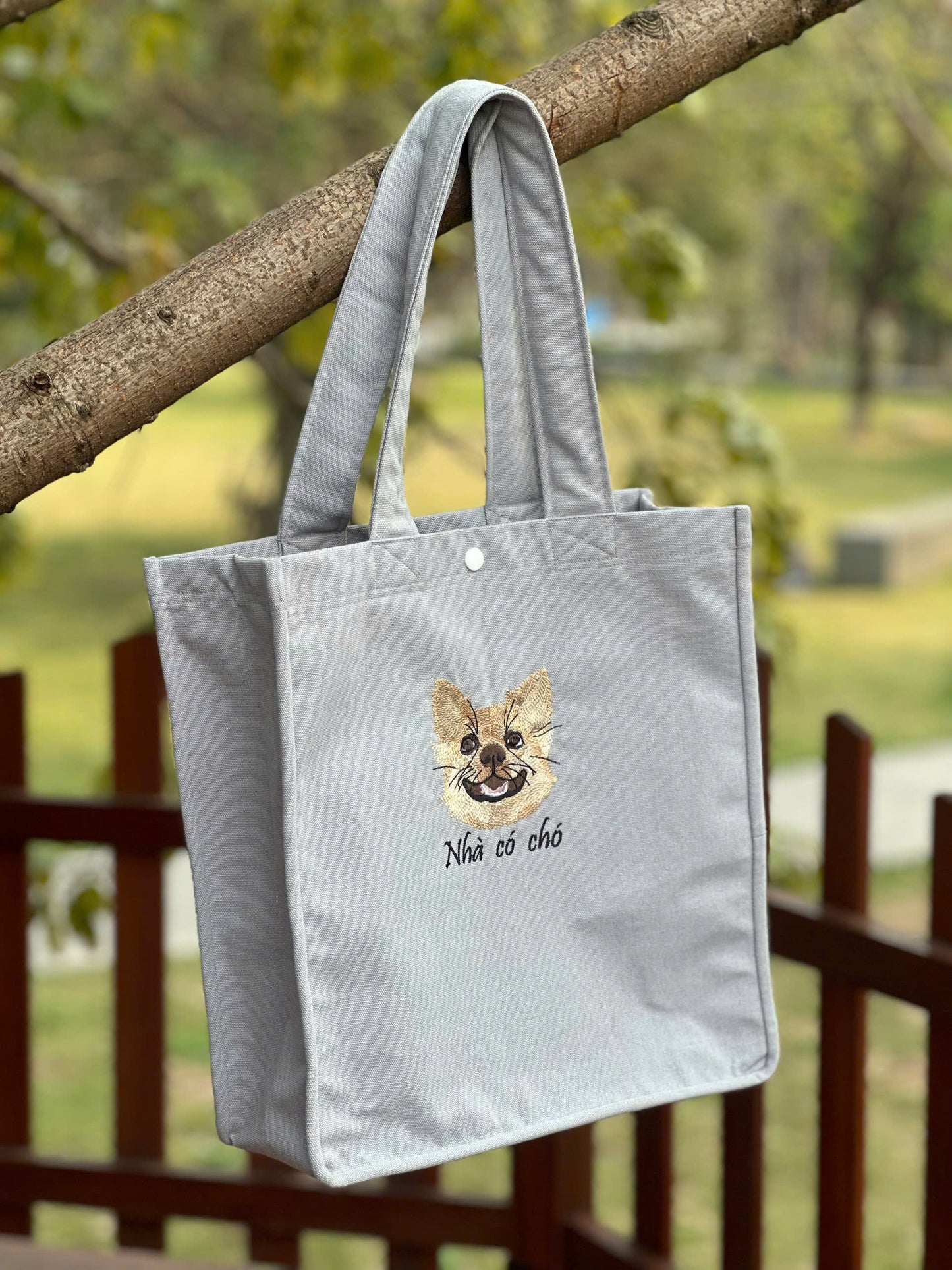 Túi thêu 1 mặt nhân vật thú cưng nhiều kích cỡ