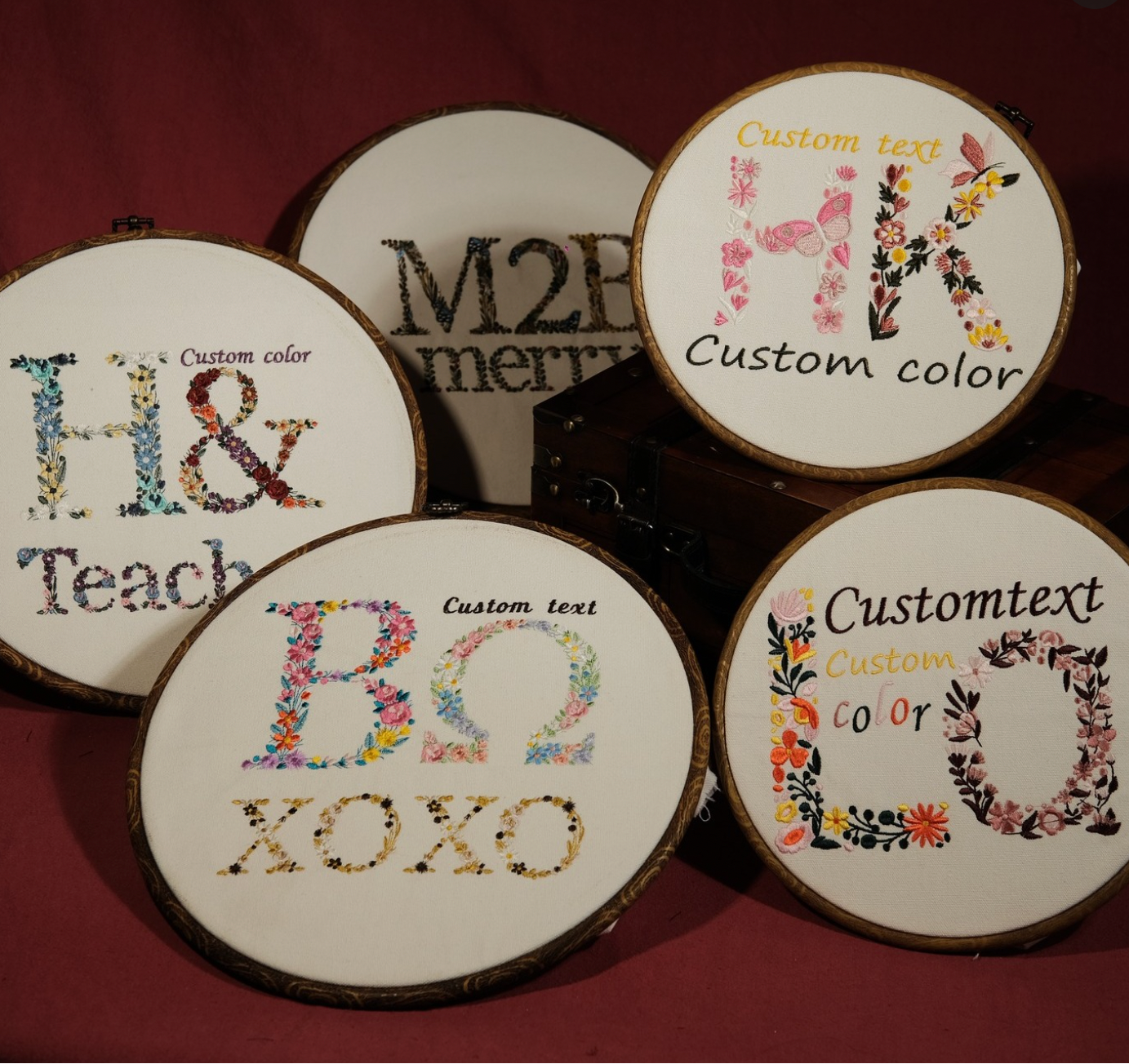 Mâm chữ hoa mẫu để bạn lựa chọn cho sản phẩm thêu của mình