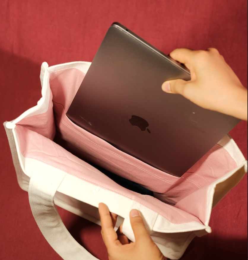 Túi tote thêu chữ Mama tặng mẹ kích thước 35x38cm đựng được laptop 16 inch