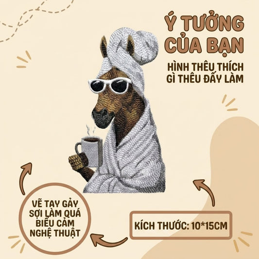 Thêu theo yêu cầu phong cách hài hước độc đáo từ ý tưởng khách hàng, sản phẩm thời trang độc bản từ ý tưởng