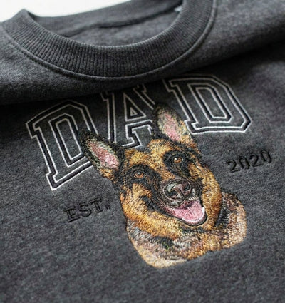 Áo sweater thêu chân dung chó Begie từ ảnh, quà cho người yêu chó, thêu chi tiết từng sợi lông được chọn kiểu áo