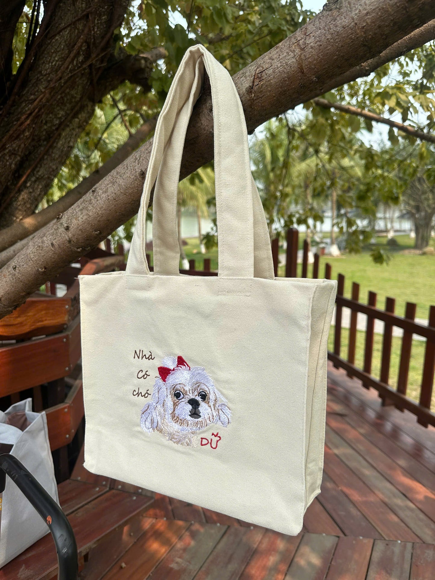 Túi thêu 1 mặt nhân vật thú cưng nhiều kích cỡ