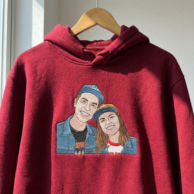 Áo hoodie thêu chủ đề tình yêu với hình ảnh biểu cảm cặp đôi, quà kỉ niệm tặng bạn gái, bạn trai, tặng cặp đôi, được chọn kiểu áo