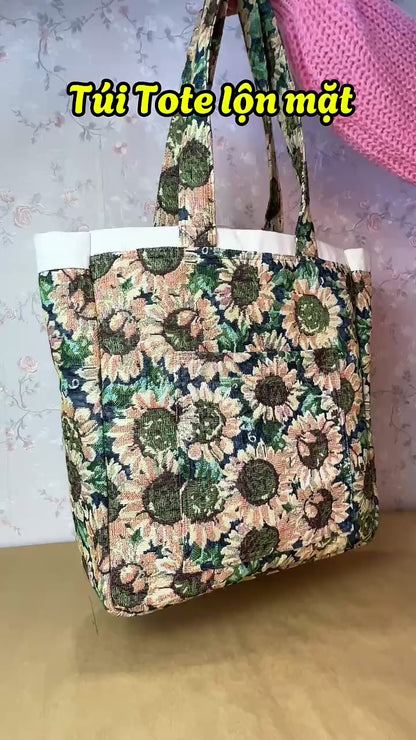 Túi " Em Tote" đổi mặt sử dụng 2 phong cách 35x38cm