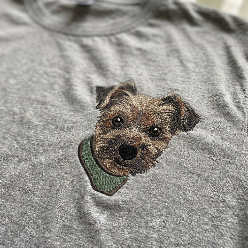 Custom Portrait Dog from Photo Embroidered Sweatshirt, Hoodie